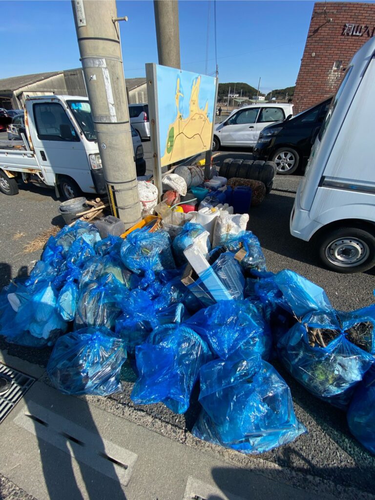 ２０２５年１月２６日 柏原海岸清掃活動時に回収した海洋ごみの様子