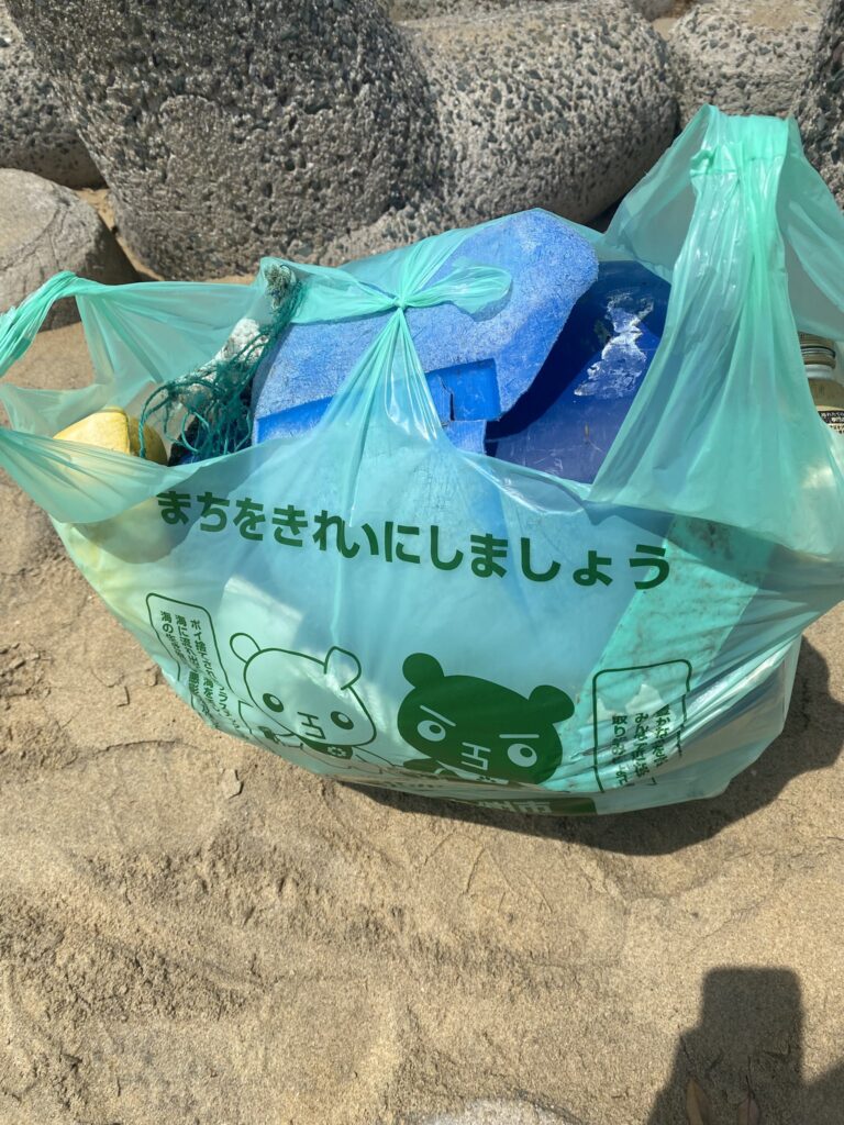 波津海岸清掃活動にて回収した海洋ごみの様子②